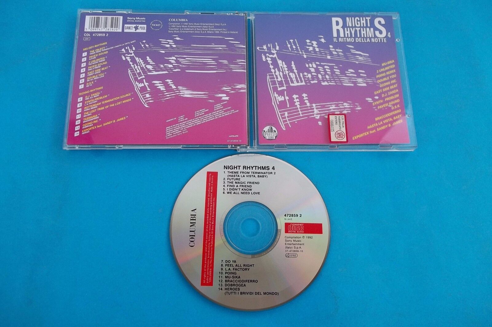 NIGHT RHYTHMS 4 CD COMPILATION 1992 SONY MUSIC ITALY NUOVO