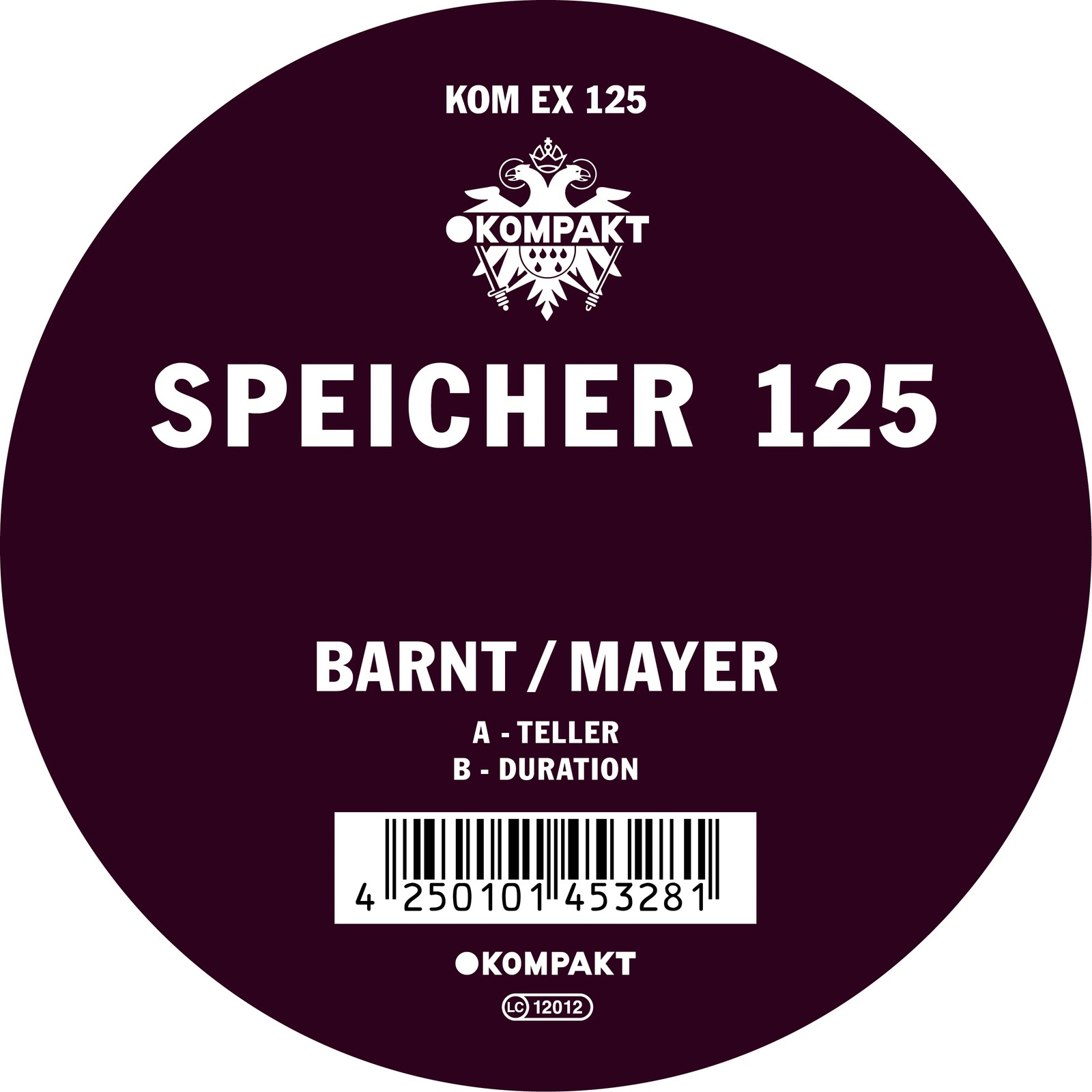 Barnt/Mayer Speicher 125 (Vinyl LP) 12" Single