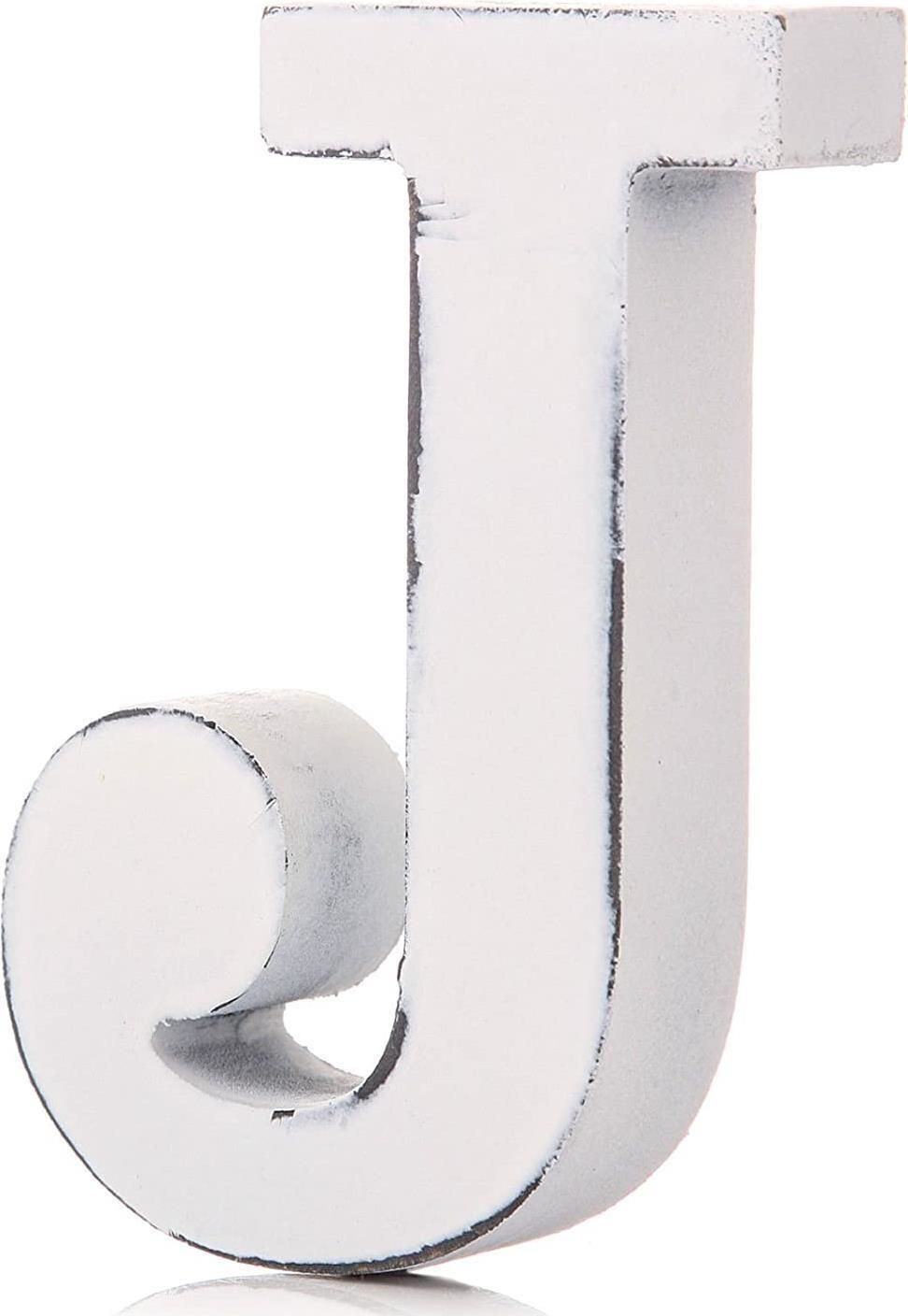 Gadget - Shruti: Wooden Letter - 11Cm 'J' White Shruti