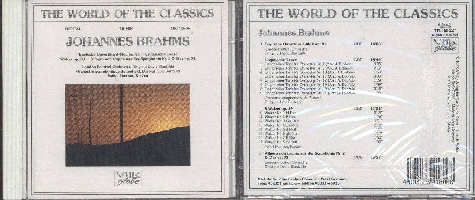 David Blackside The World of the Classics - Johannes Brahms (CD)