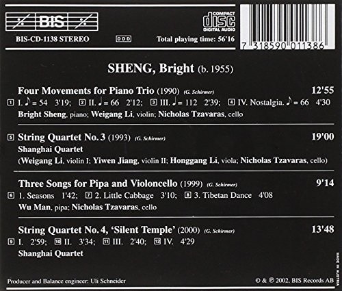 Silent Temple / 4 Movements for Piano Trio by SHENG,BRIGHT