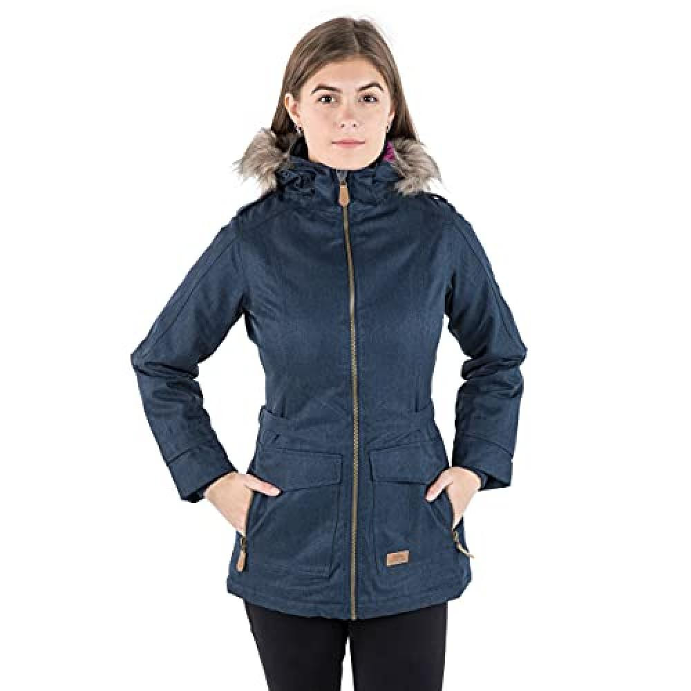 (TG. XXS) Trespass Everyday - Giacca impermeabile da donna con pelliccia rimovib
