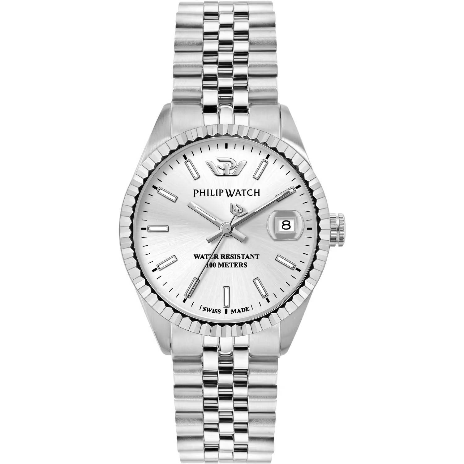 Orologio Philip Watch Caribe Silver 35 mm r8253597674 Donna Acciaio Jubilee