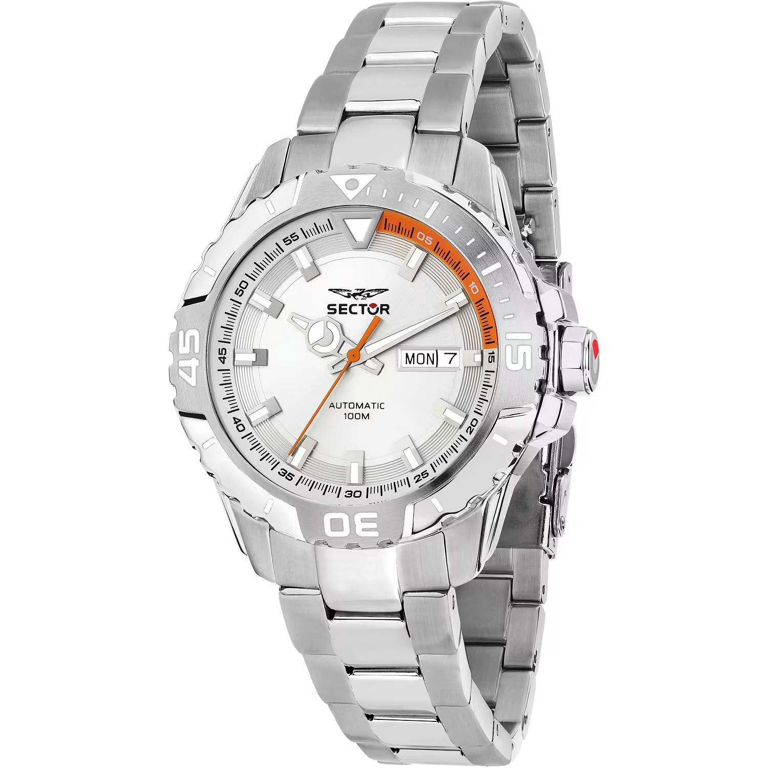 Orologio Sector Legend Automatico R3223135007 Watch Acciaio Silver Uomo 43mm