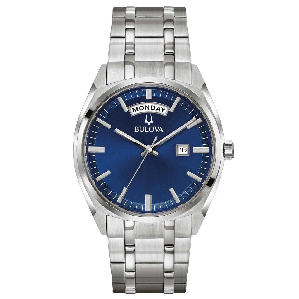 BULOVA OROLOGIO DA UOMO SOLO TEMPO IN ACCIAIO Surveyor Day Date 96C125