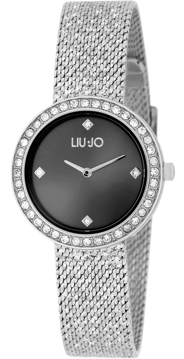 Orologio Donna Liu Jo Cassa Acciaio Cristalli Maglia Milano Diamantata TLJ2139