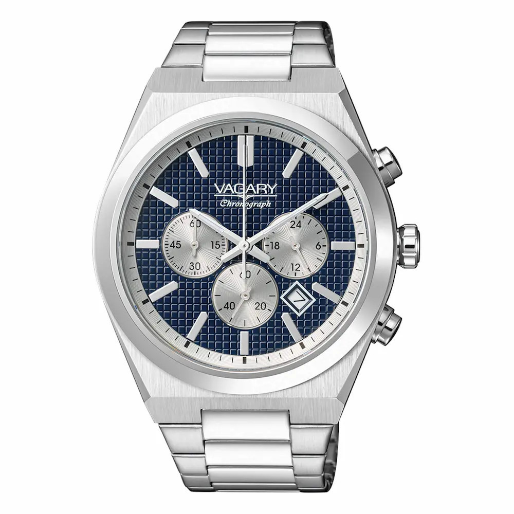 Orologio al Quarzo Vagary Timeless Crono IV4-918-73 Quadrante Blue 41 mm