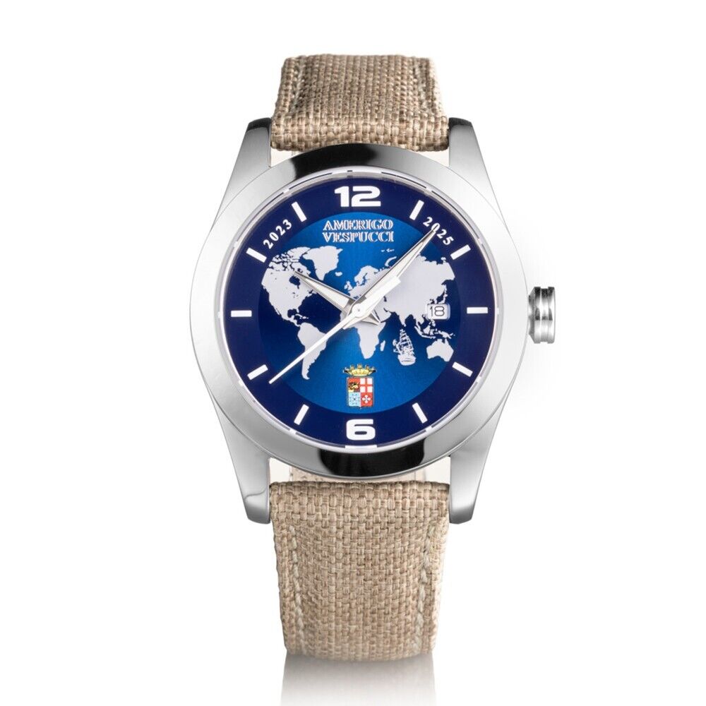 Locman orologio Amerigo Vespucci uomo modello Island logo Marina Militare tela
