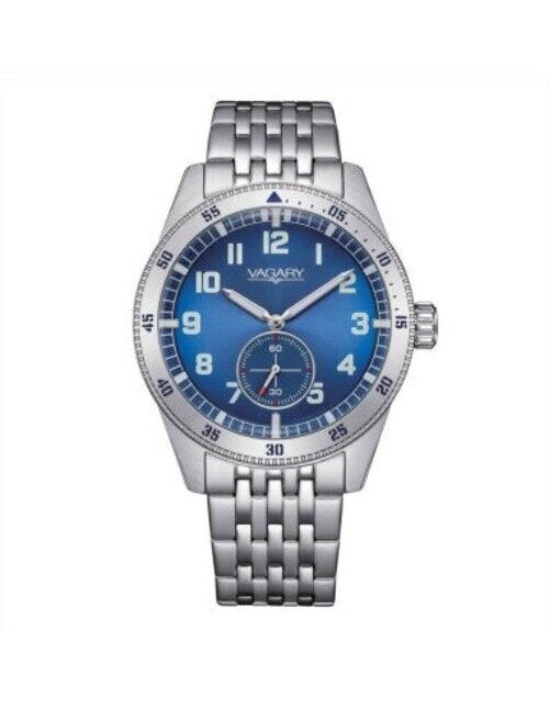 Orologio Vagary By Citizen Uomo Acciaio Quadr Blu Piccoli Secondi _IB2-013-73