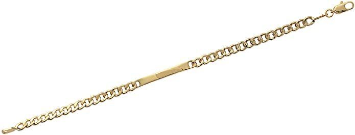 A Catena Placcato Oro 18 Carati - Maglie Cupola 4 MM - 18 CM - Incisione