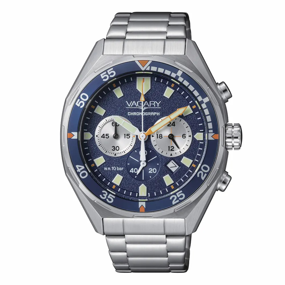 Orologio al Quarzo Vagary Aqua39 Crono IV2-010-71 Quadrante Blue 41 mm