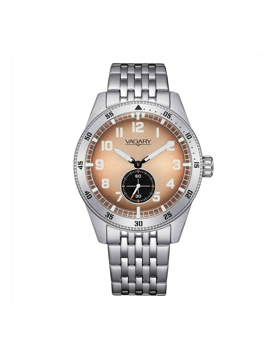 Orologio Vagary By Citizen Uomo Acciaio Quadr Rame Piccoli Secondi _IB2-013-91
