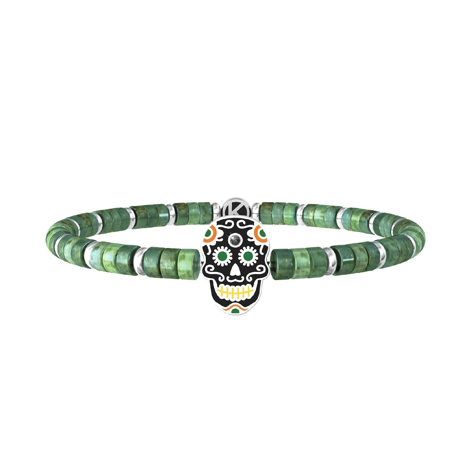 Bracciale Elastico KIDULT SYMBOLS 732057 Verde Teschio Messicano F.P.