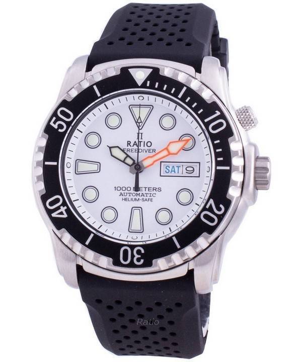 RATIO FreeDiver Helium-Safe Quadrante Bianco 1068HA90-34VA-WHT Orologio da Uomo