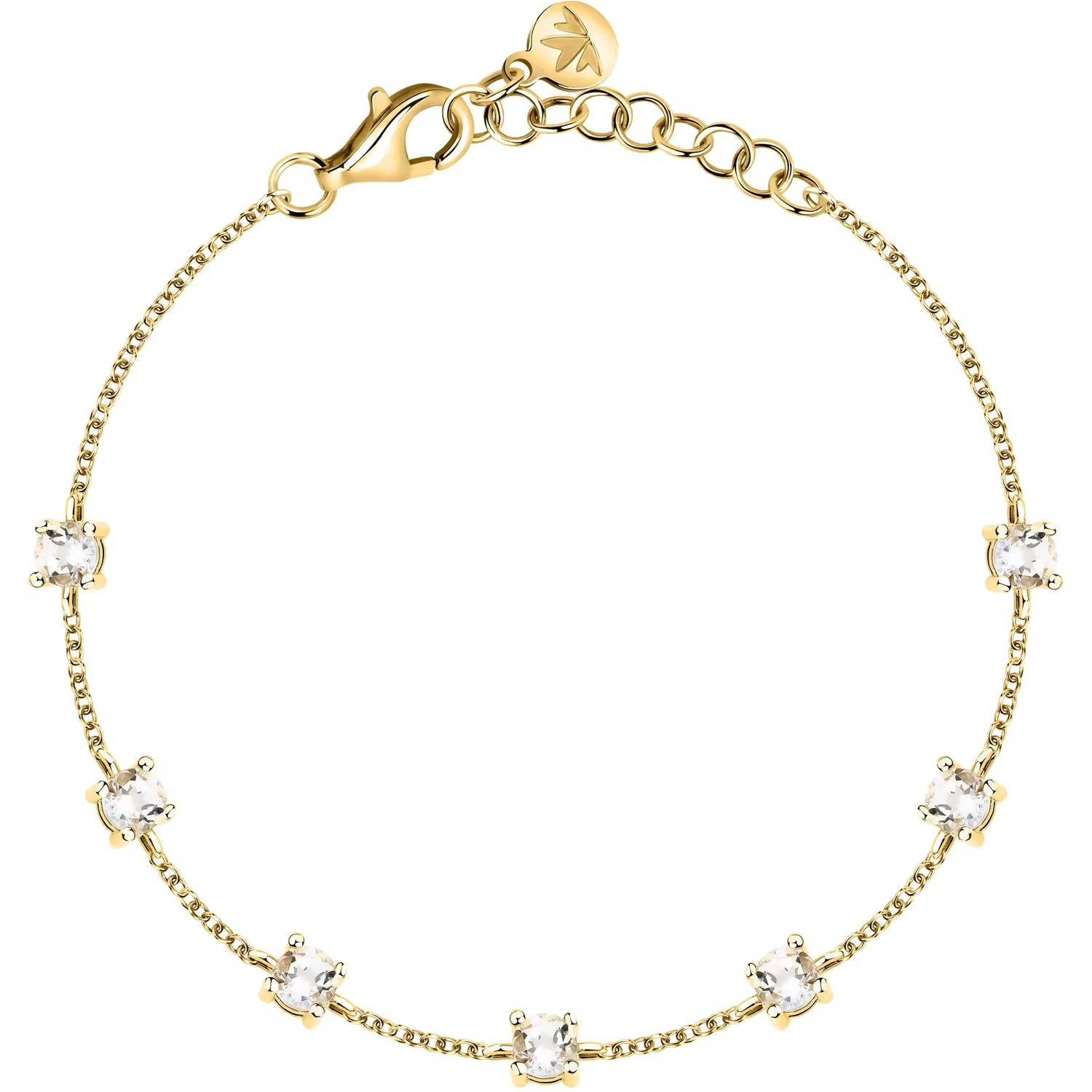 Bracciale Morellato Tesori SAIW311 Bracelet Donna Argento Dorato Zirconi Nuovo