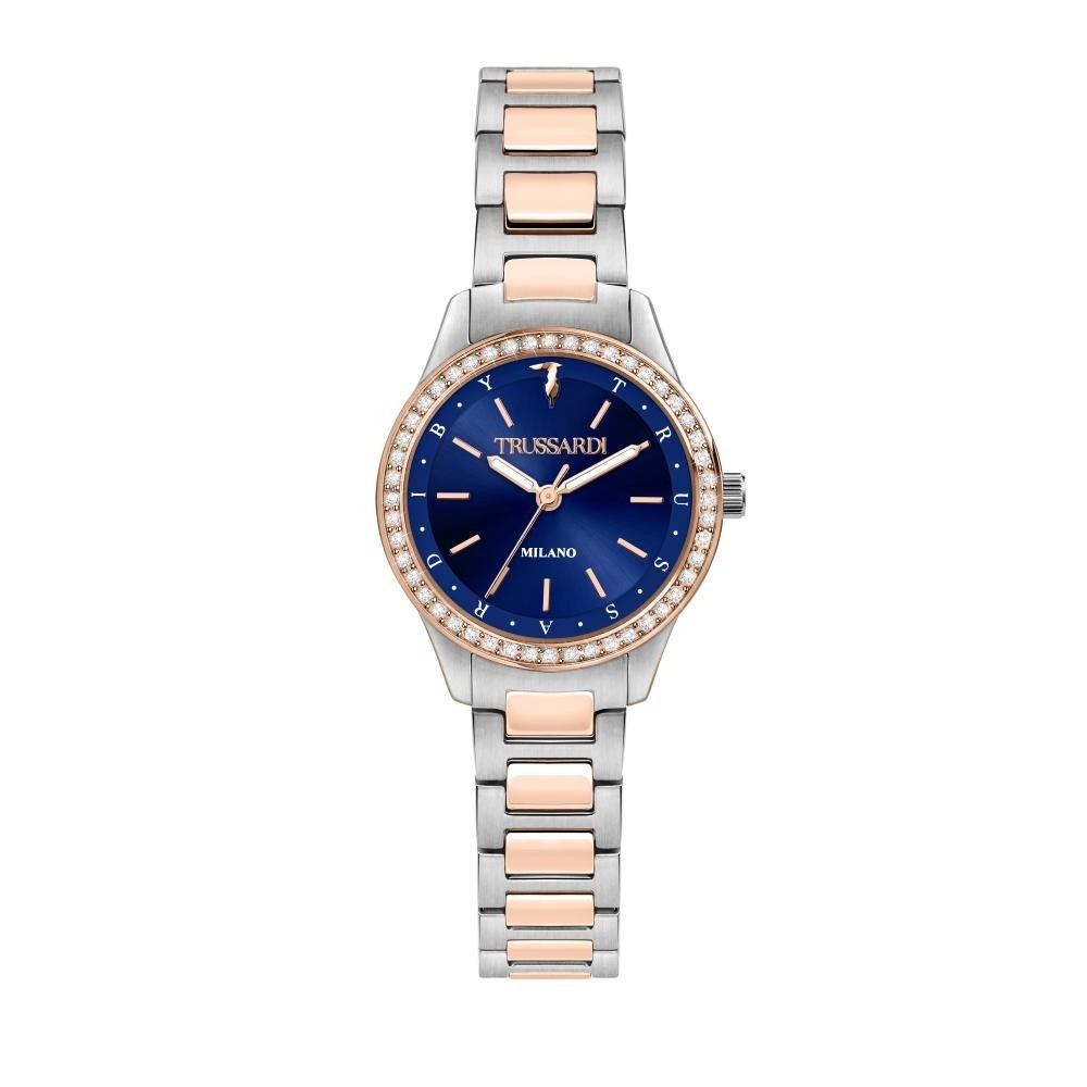 Orologio TRUSSARDI donna T-sky tempo bicolore / blu R2453151507