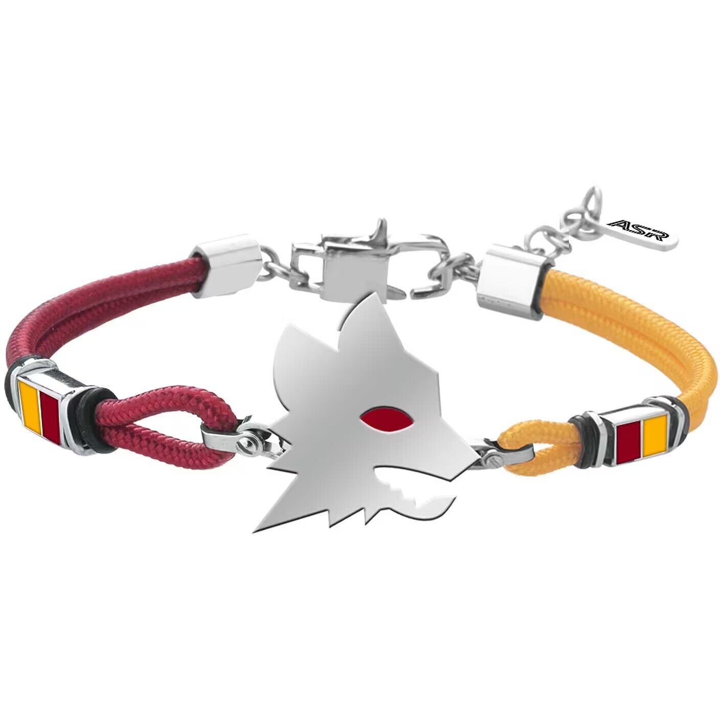 Bracciale Uomo AS ROMA B-RB004UCR Tessuto Giallo Rosso OFFICIAL