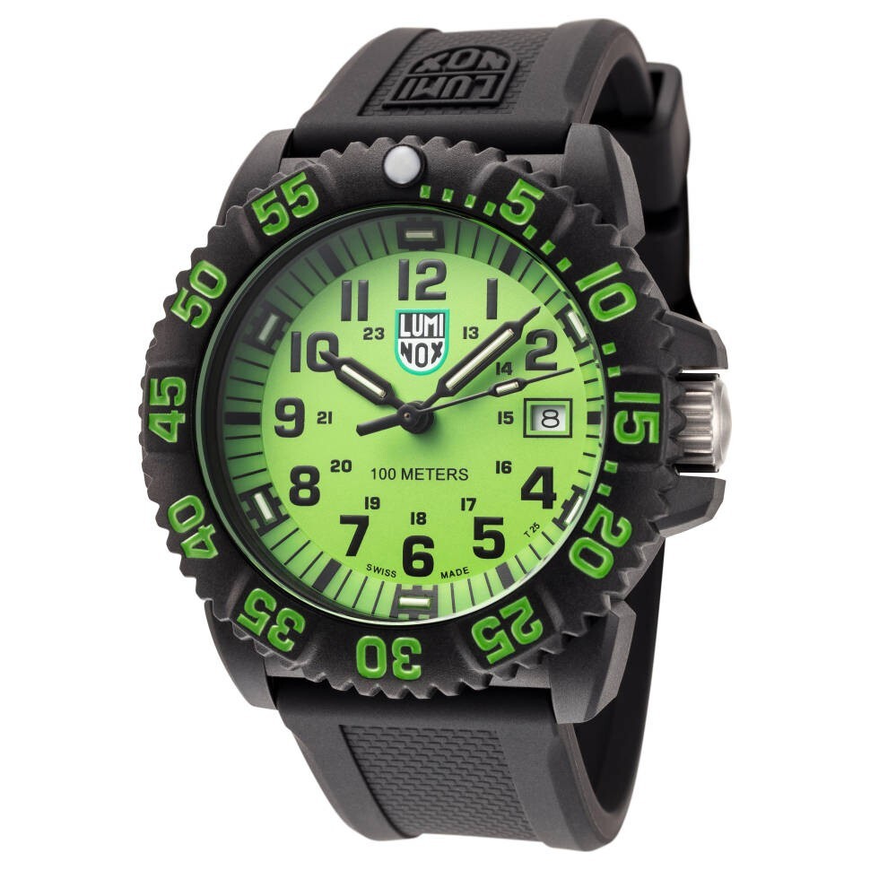 LUMINOX SEA LION X2.2067.1 Carbonox UOMO 100M Nero/Quadrante Verde 44MM Watch