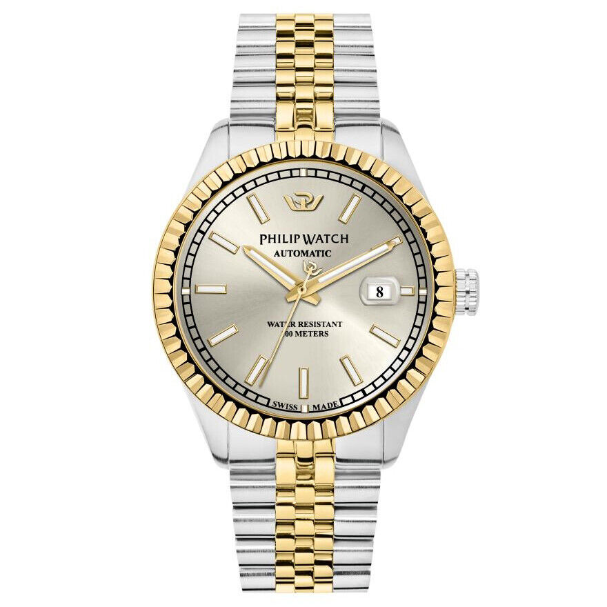 Orologio Uomo Philip Watch Caribe Automatico Bicolore R8223597025 NUOVO E ORI...