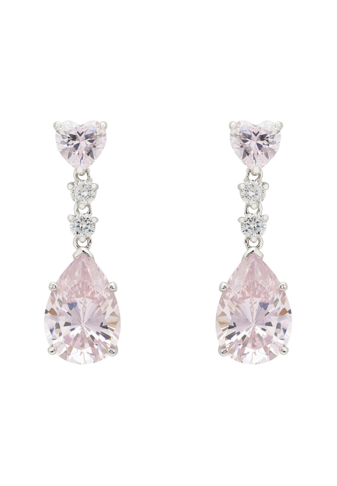 Orecchini A Goccia In Morganite Augusta In Argento