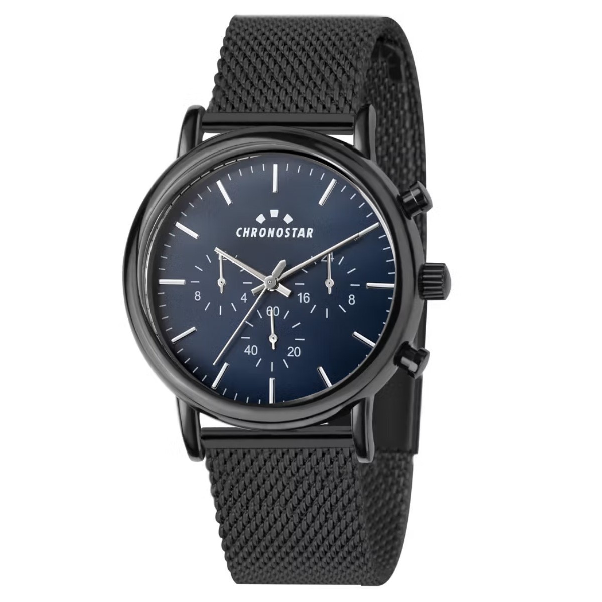 Orologio CHRONOSTAR uomo Polaris multi acciaio brunito / blu R3753276001