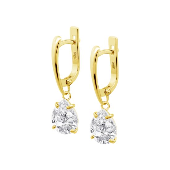 Orecchini Donna Lotus Silver LP3809-4/2 In Argento Dorato Con Zircone A Goccia