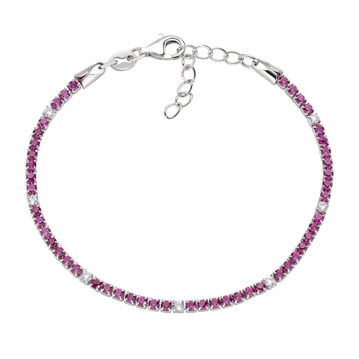 Bracciale Tennis Donna AMEN BT7BBR16 Argento 925% Pietre Rosse