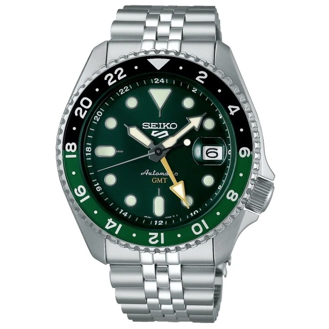 SEIKO 5 Sport GMT SSK035 Orologio Automatico Uomo Bracciale Acciaio Jubilee 200m