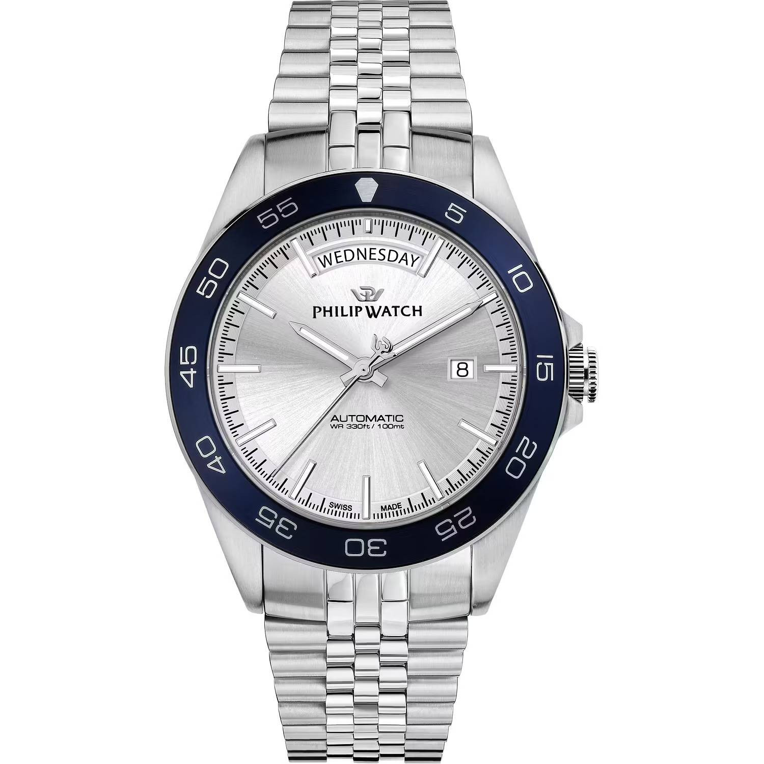 Orologio Philip Watch Caribe Sport Automatico R8223597113 Acciaio Blu 42mm Day