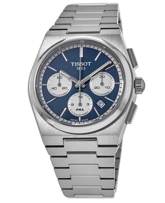 Tissot PRX T-Classico Cronografo Blu 27 Gioielli Automatico 100M Orologio Uomo