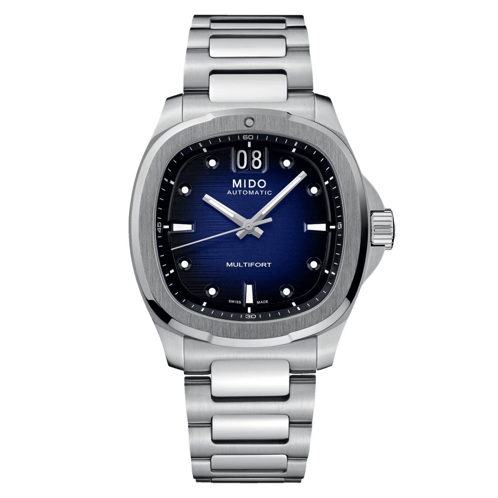 Orologio Mido Multifort TV Big date M0495261104100 acciaio Blu Automatico