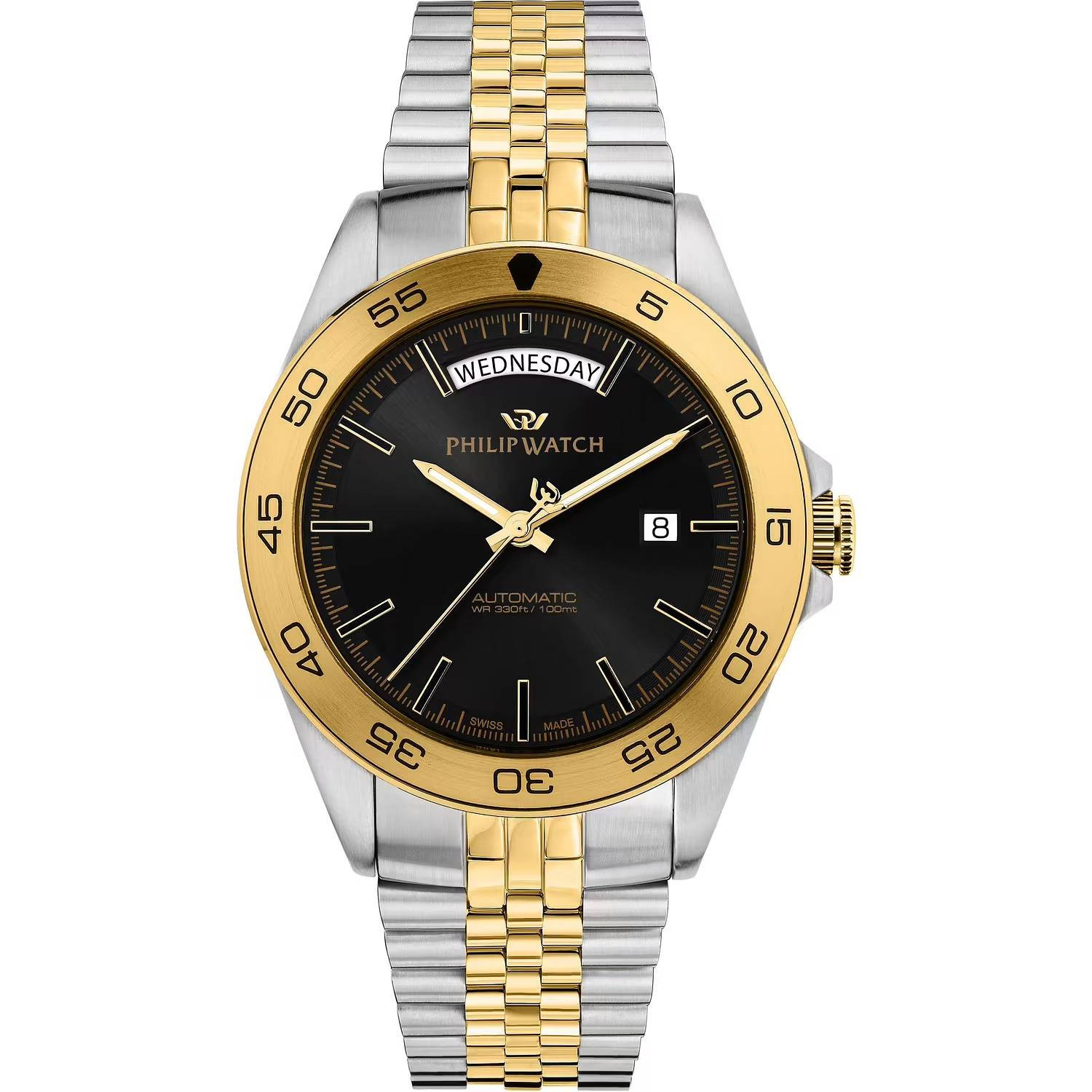 Orologio Philip Watch Caribe Sport Automatico R8223597111 Acciaio Dorato Nero