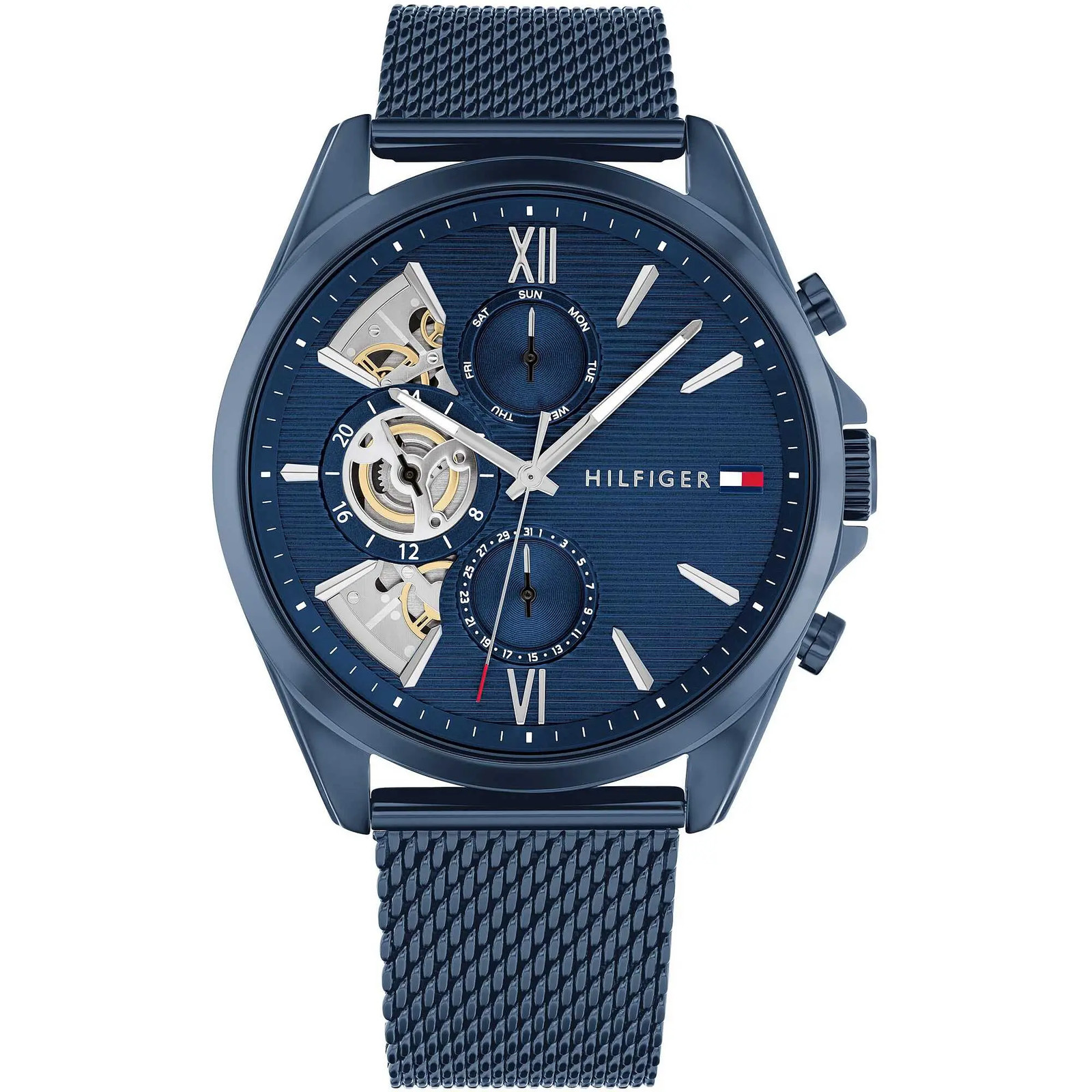 Orologio Cronografo Uomo Tommy Hilfiger Baker Multi 44 mm 1710648 Cinturino Blu