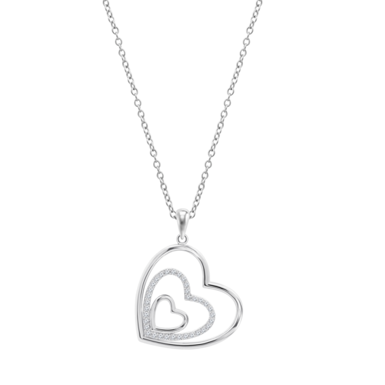 Collana Donna Lotus Silver LP3848-1/1 In Argento Con Cuore Con Zirconi