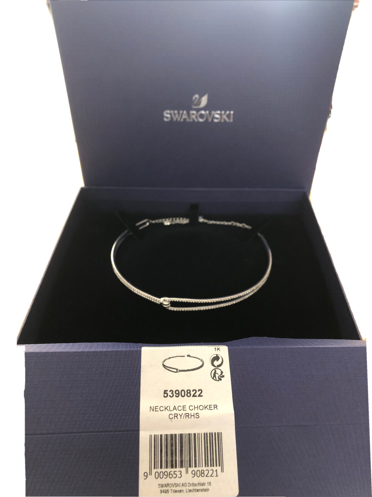 COLLANA SWAROVSKI DONNA LIFELONG GIROCOLLO CHOKER CON NODO 5390822 NUOVA METALLO