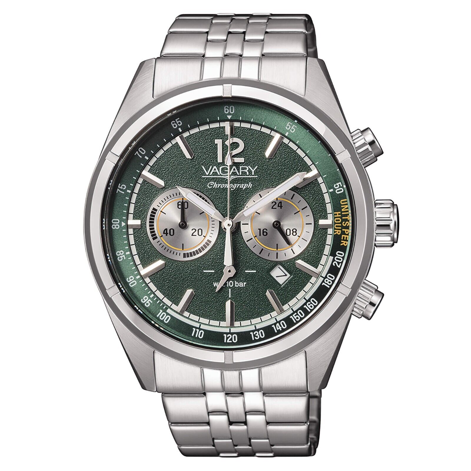Orologio uomo Vagary By Citizen Rockwell Crono IV4-811-41 acciaio verde