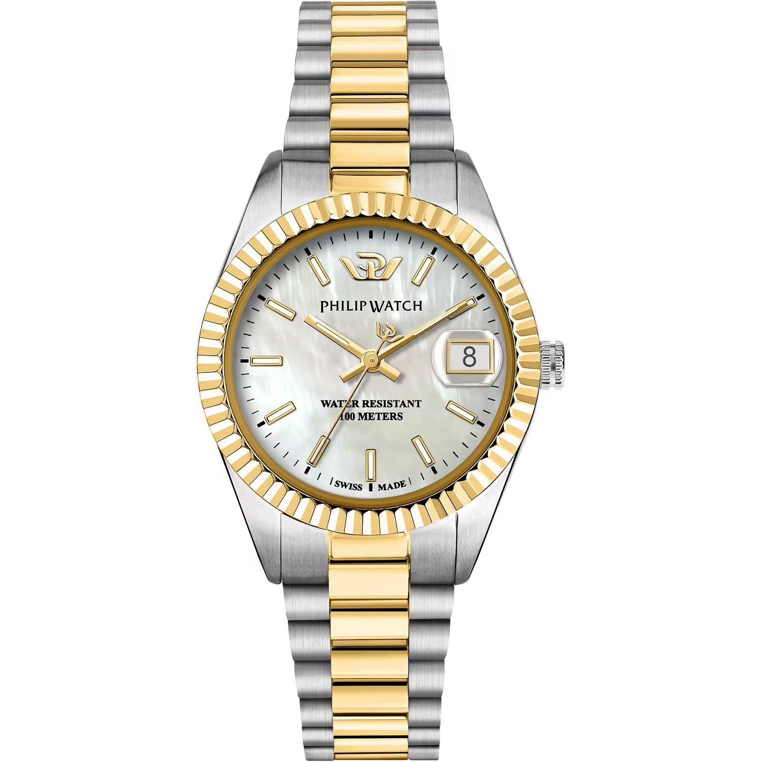 Orologio Philip Watch Caribe Bicolore r8253597669 donna madreperla 28mm Oro