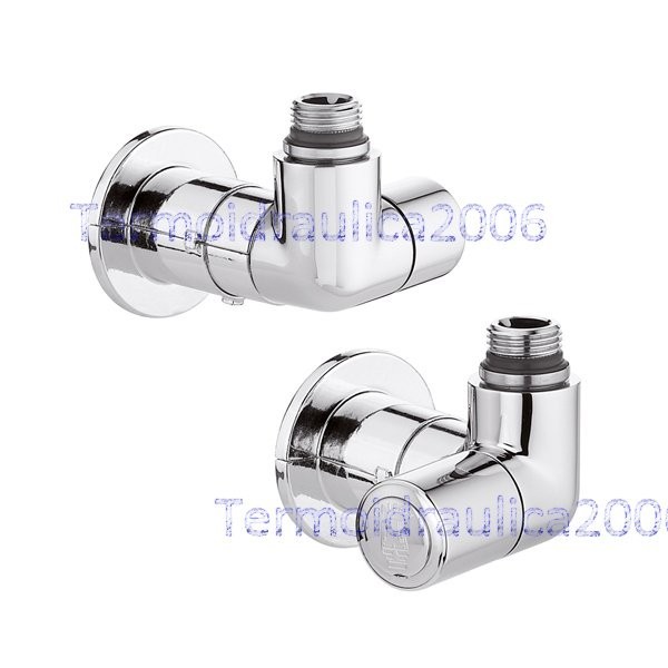Caleffi 400300 HighStyle Coppia di valvole doppia squadra 1/2”Cr Destra