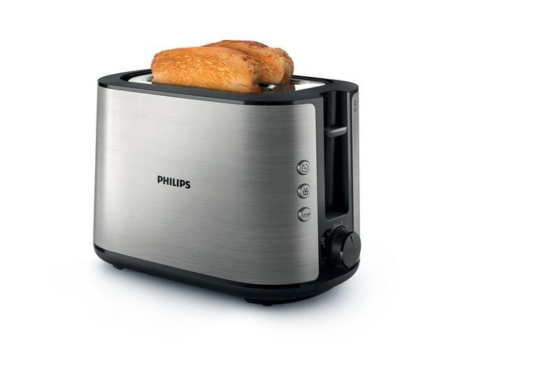 Philips Viva Collection HD2650/90 Tostapane - 2 fette, fessura ampia, metallo