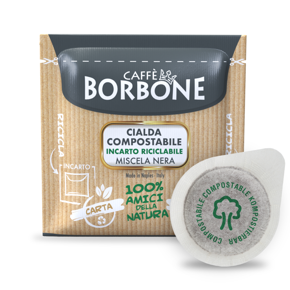 150 Cialde Caffè Borbone filtrocarta 44mm ESE miscela nera