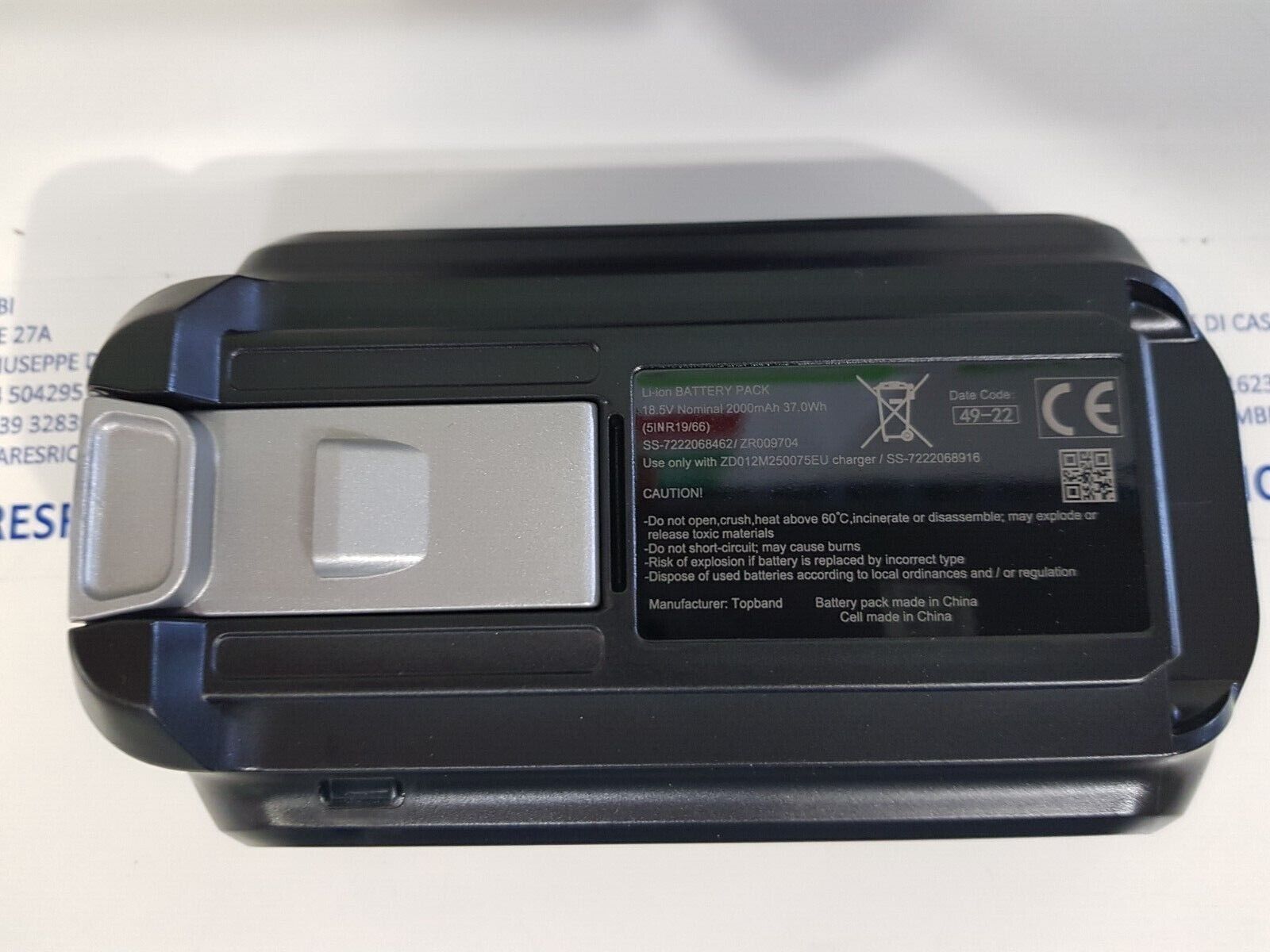 Rowenta ZR009704 Batteria al litio 18,5V scopa elettrica X-FORCE FLEX 9.60