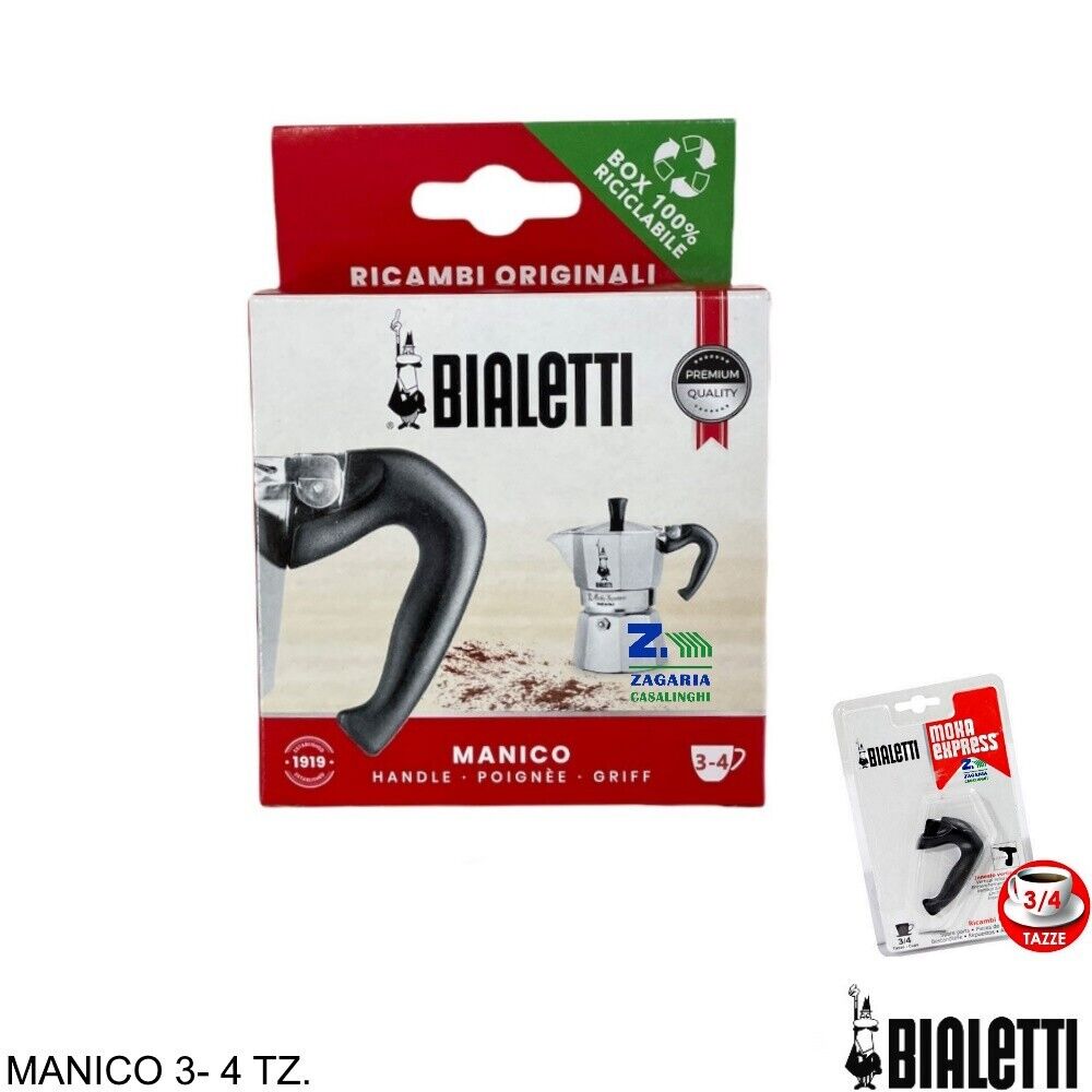 RICAMBIO ORIGINALE BIALETTI MANICO 3 - 4 TZ INNESTO VERTICALE PER MOKA EXPRESS