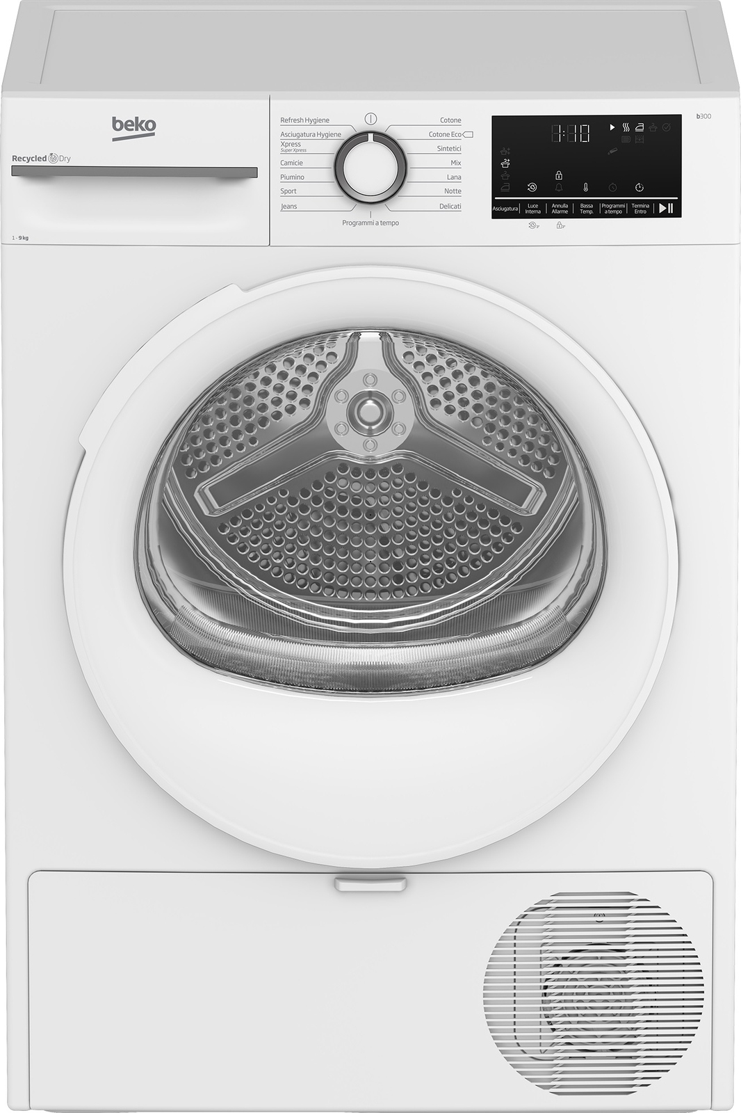 Beko Asciugatrice 9 Kg Classe A+++ Inverter con Pompa di Calore 67 cm BMT491WI