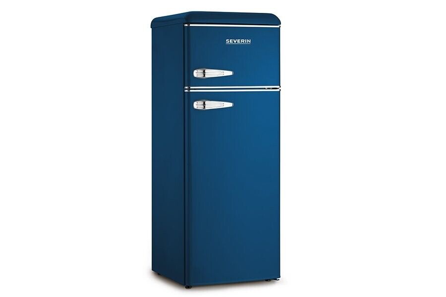 FRIGORIFERO DOPPIA PORTA RETRO' VINTAGE ANNI 50 SEVERIN KS9954 Blu Cl. (E)