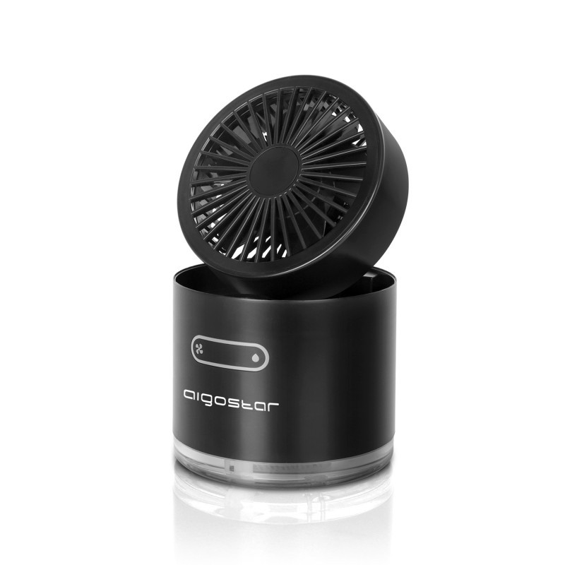 MINI VENTILATORE DA TAVOLO CON NEBULIZZATORE 10W - NERO - 3 VELOCITA' - MISURA L