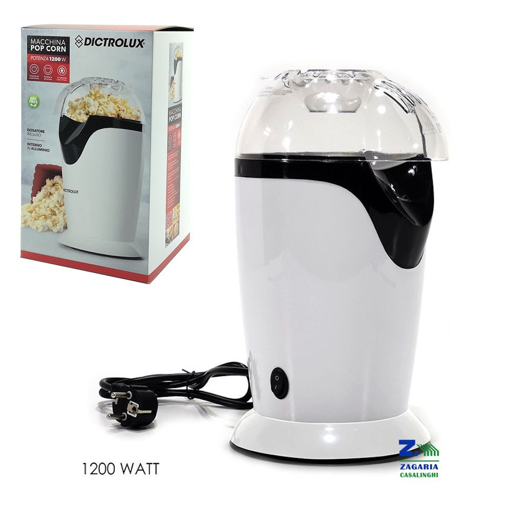 MACCHINA POP CORN 1200 WATT DESIGN MODERNO CAPACITA' 60 G. ART. 69378