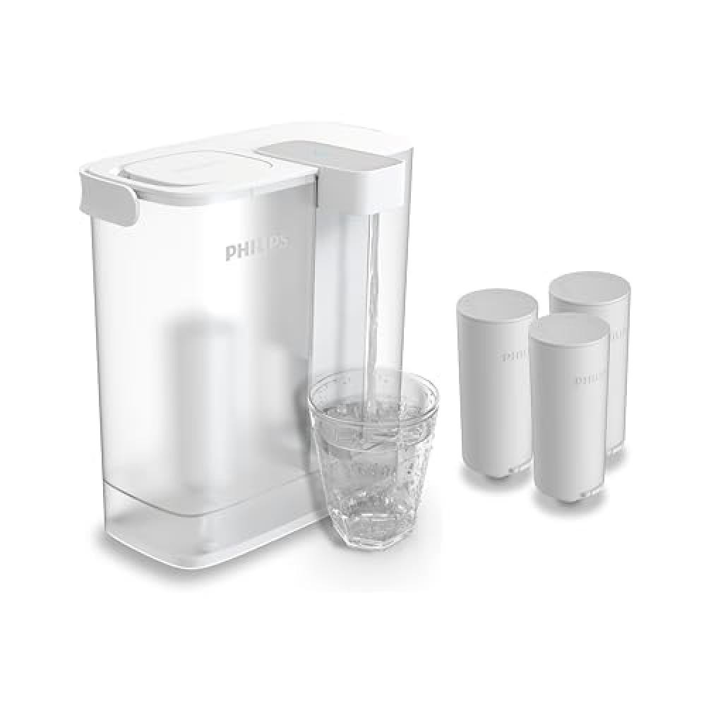 Philips Water Instant Water Filter + 3 cartucce filtranti di ricambio, capacit