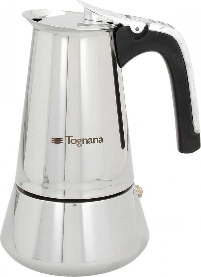 Tognana Caffettiera 6 Tazze Moka Macchinetta Caffè Inox V573006RIND
