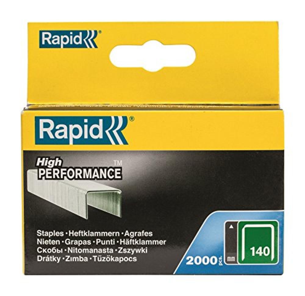 (TG. Size 140/14) Rapid 11915631 No. 140 Graffe a Filo Piatto 14 mm, Acciaio - N