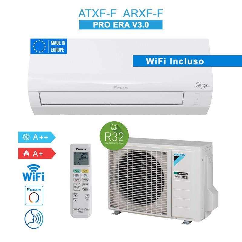 Daikin ATXF35F ARXF35F Condizionatore Climatizzatore 12000Btu 3,5KW WiFi Siesta